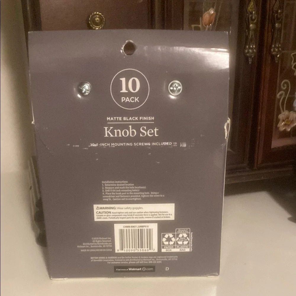 Better Homes And Gardens Matte Black Knob Set